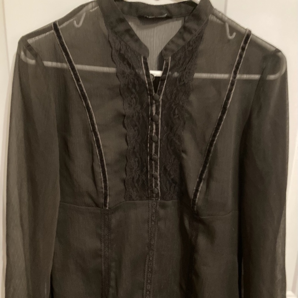 Brown Lace Blouse